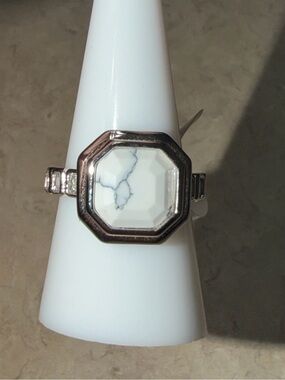 Bomb Party Ring Size 8 Howlite Magnesite No Bag